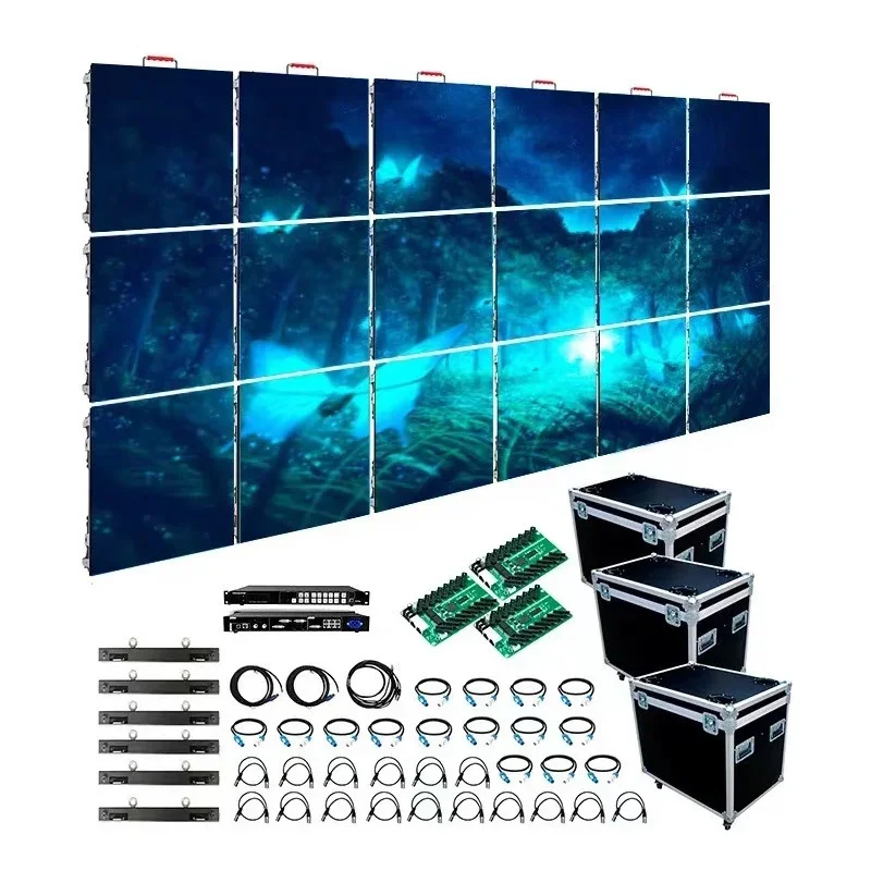 LED Display Screen IP65 Custom Wall Display Panel P2.6/P2.9/P3.91 Movable Indoor/Outdoor