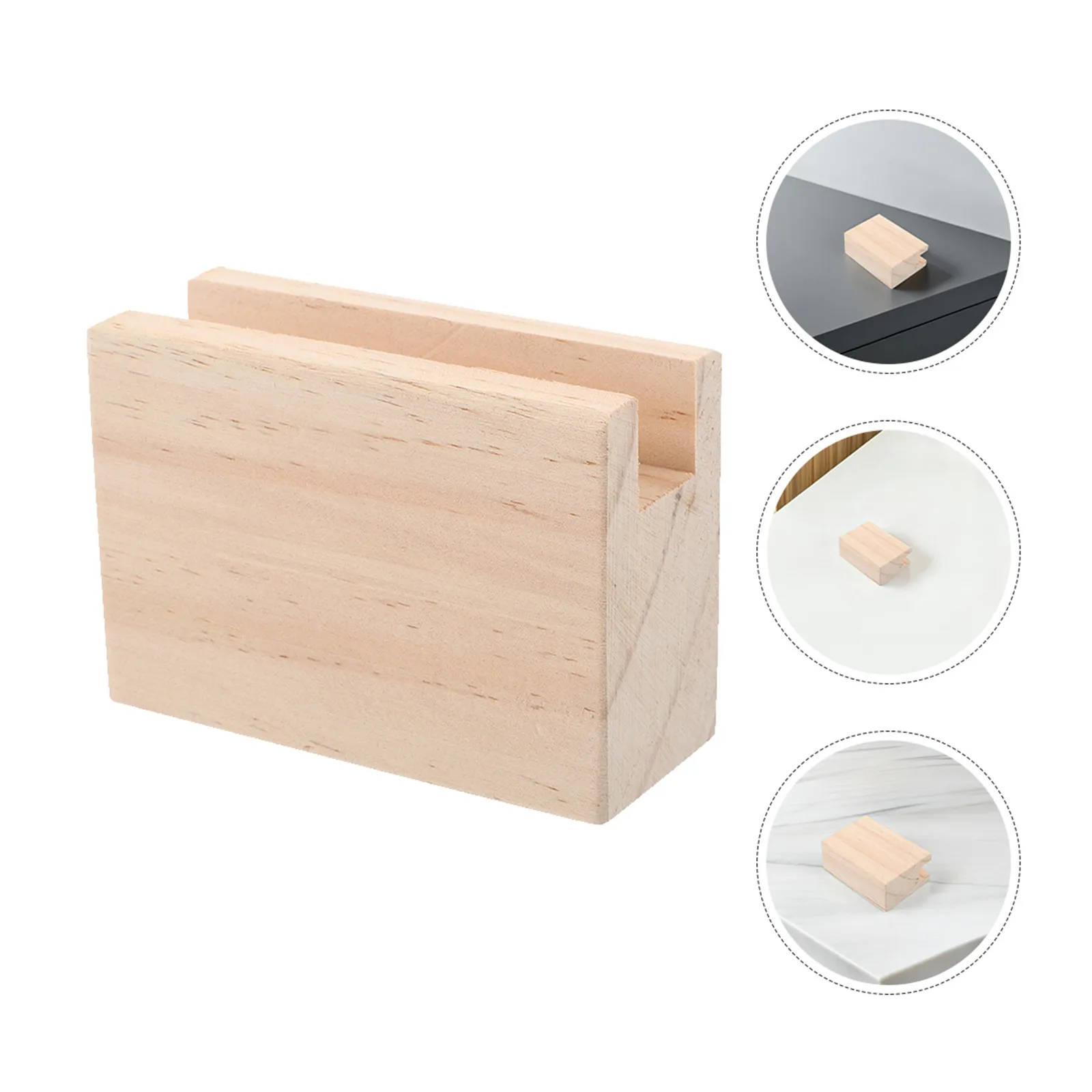 6Pcs Wood Furniture Risers Bed Frame Lifters Heavy Duty Table Sofa Desk Leg Risers 1.2 Cm Groove Bed Raising Blocks