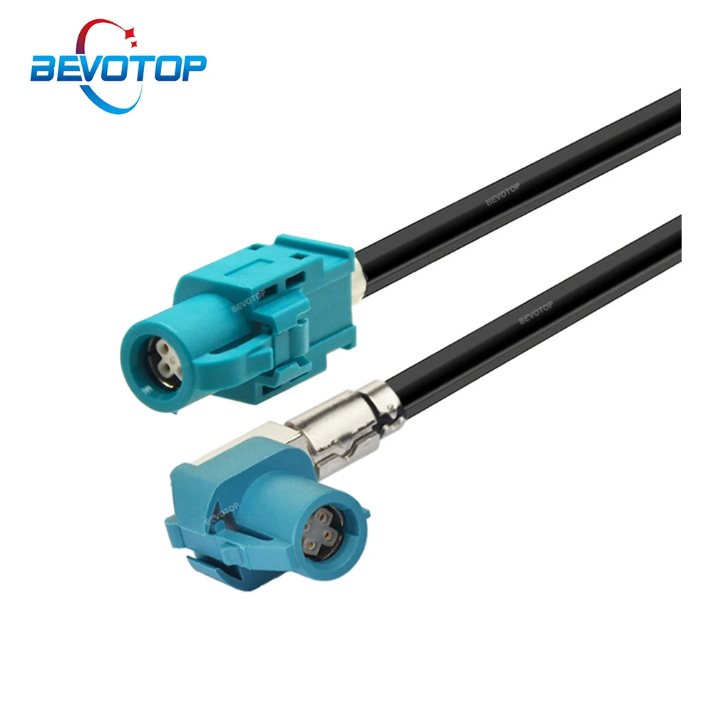 BEVOTOP Vehicle Transmission Fakra HSD Adapter LVDS HSD 535 4-Core Cable FAKRA Z Jack Female Connector Shielded Dacar 535 Cable