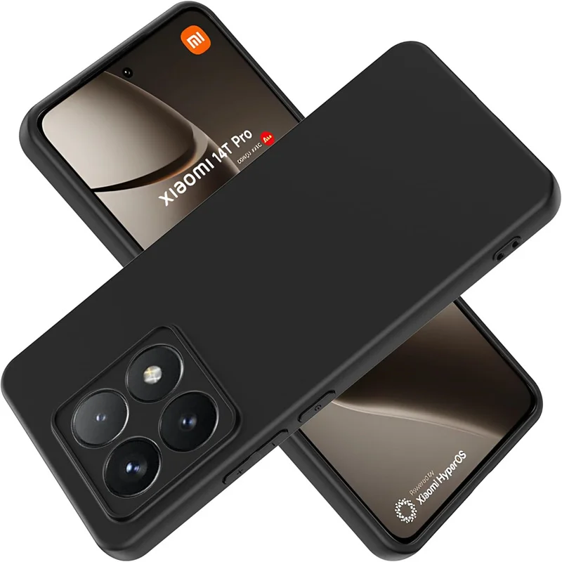 

Чехол для Xiaomi 14T Pro, чехол с полной защитой для Xiaomi 14T Pro, полностью матовый черный материал, мягкий ударопрочный чехол из ТПУ для телефона