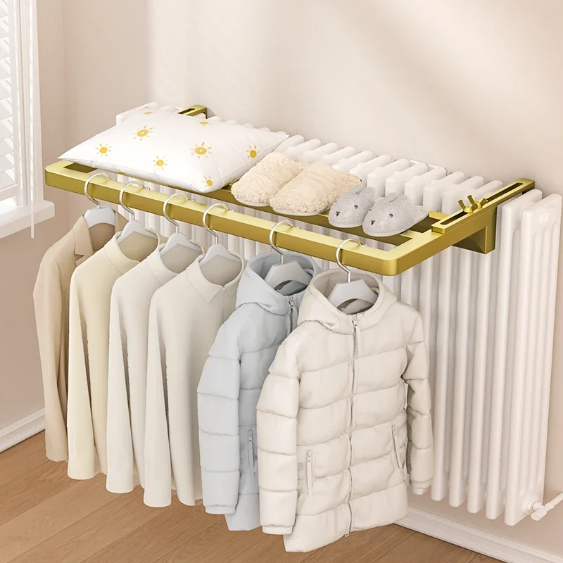 

Multipurpose Wall-Mounted Drying Rack for Clothes, Shoes, and More - Easy To Install