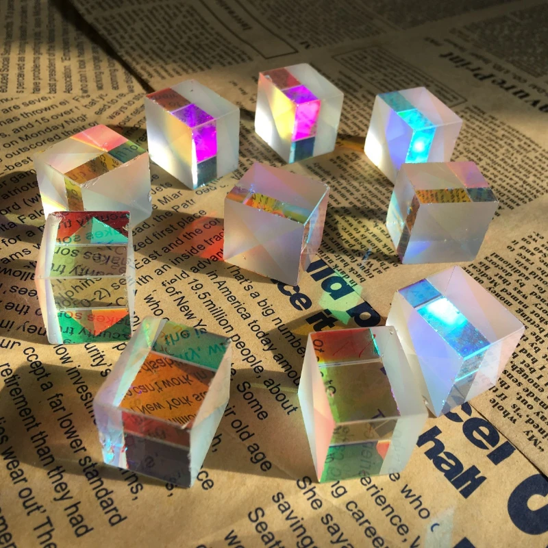 6pcs/lot 22mm Defective Dichroic Cube RGB X-Cube Optical Prism DIY Decoration