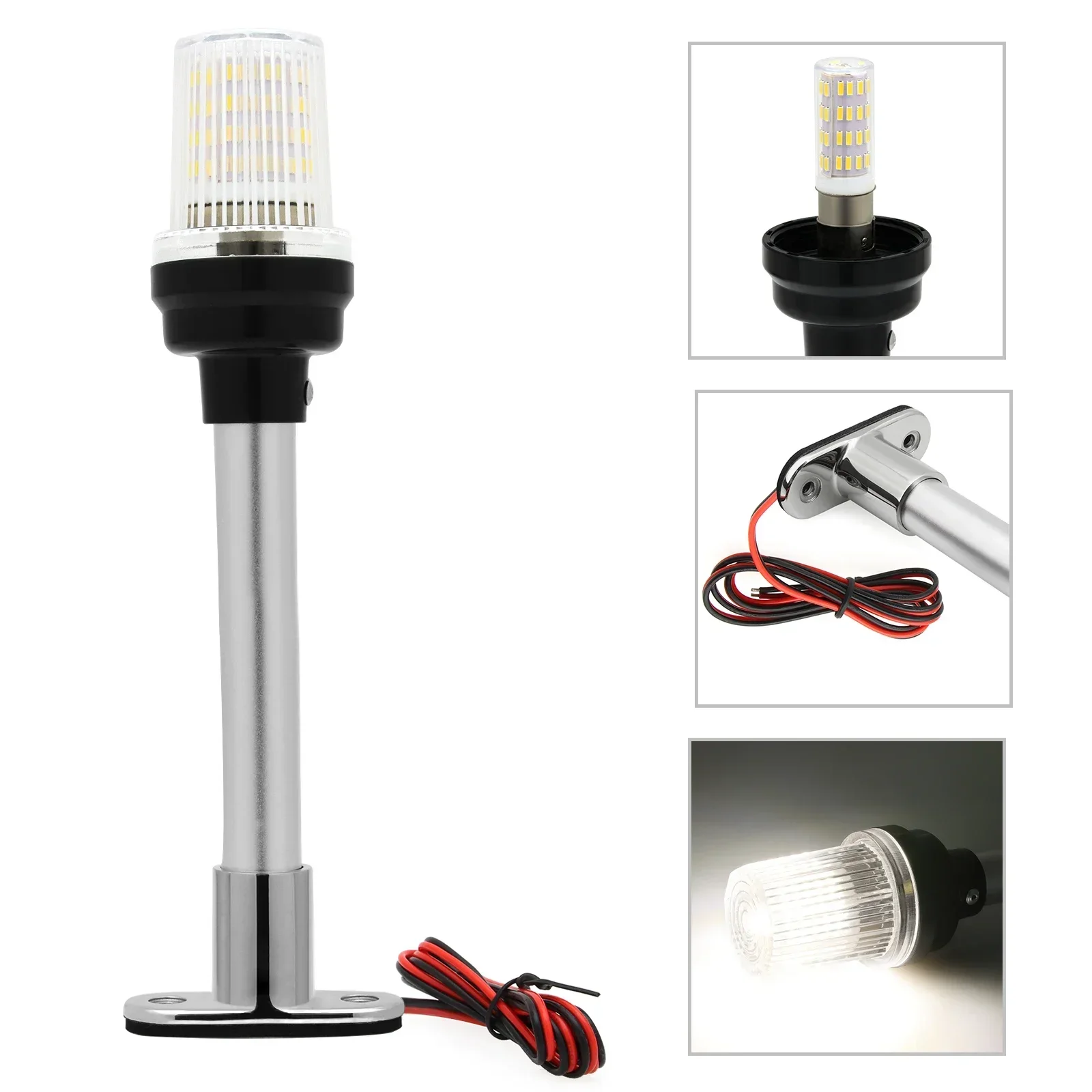 Enquêter de navigation LED pour bateau, yacht marin, possède un injecteur de navigation vers le bas, feu de signalisation de voile, accessoires de bateau, 12V-24V, 360