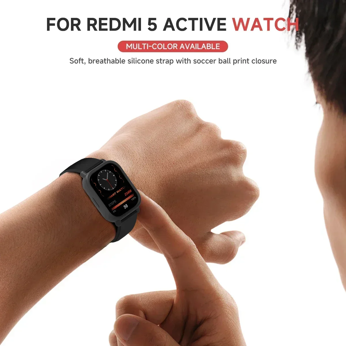 Custodia in silicone + cinturino per Redmi Watch 5 Lite / 5 Bracciale di ricambio attivo Cintura Custodia protettiva per cinturino intelligente