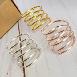 1Pc Fashion Spiral Creative Simple Gold Rose Gold Silver Color Copper Opened Ring Women Party Daily Jewelry