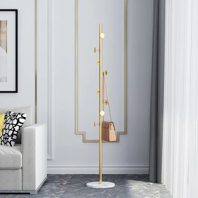 Marble Clothes Hanger Floor-Standing Bedroom Rack Simple Coat Stand Popular Clothes Organizer Luxury Garment Display