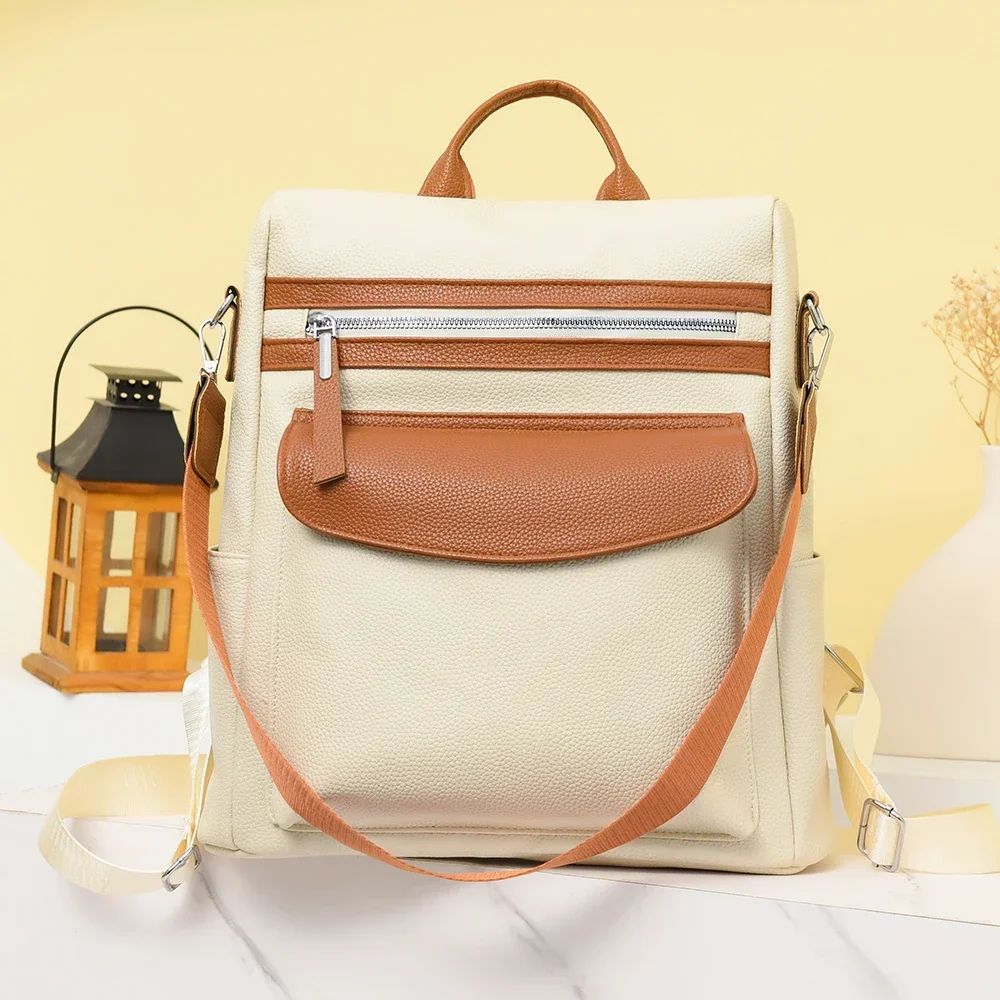 YOUDEYISI 여성용 빈티지 가죽 백팩, 배낭 패션, 도난 방지, 레저 숄더백, Mochila