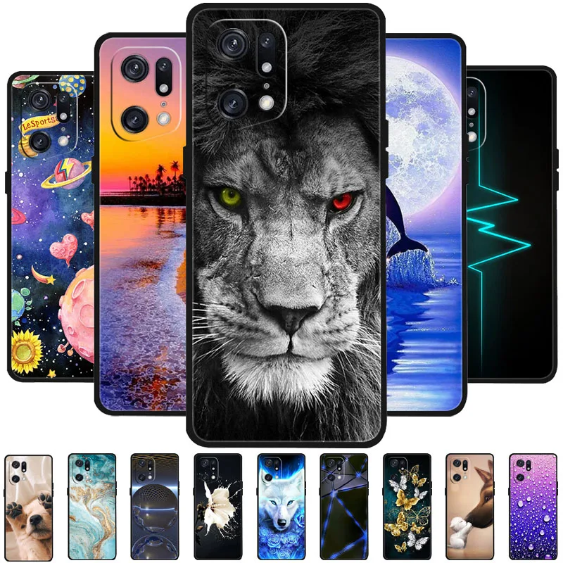 For OPPO Find X5 Pro Case Shockproof Soft TPU Silicone Phone Cover For OPPO Find X5 Lite Funda FindX5 X 5 Pro Lite Capa Cartoon