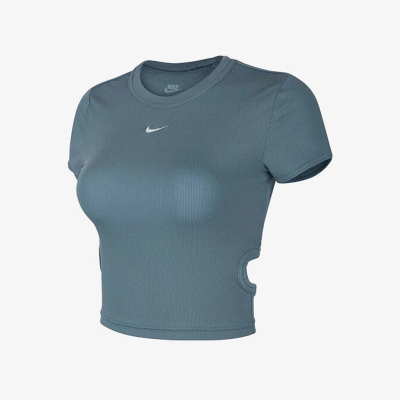 

Оригинальные летние женские трикотажные спортивные футболки Nike Slim Fit с коротким рукавом HJ0720-006