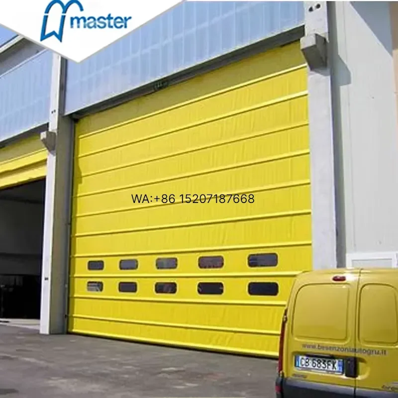 Wmwmnu for Large Size Customized Folding Industrial Stacking Rolling Curtain Anti-Wind Safety Edges Stack High Speed PVC Fast
