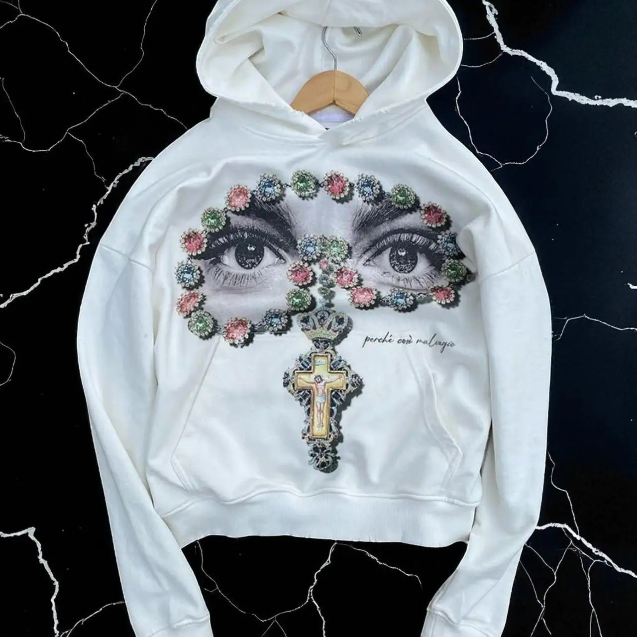 Letter Blast Print Pattern Men Clothing Fashion Hoodie Harajuku Retro Y2K Hoodie Emo Girls Y2k Street Gothic Casual Sweatshirts