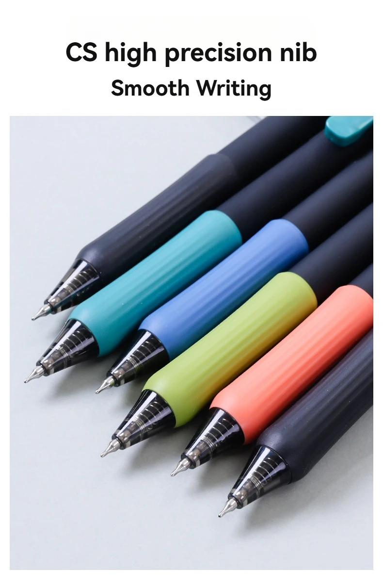 4PC Gel Stift Krokodil Klemme Neutral Stift 0,5mm Schwarz Geschwindigkeit Trocknen Prüfung Schreiben Glatte Wasser Stift Große kapazität Unterschrift Stift – Detail 5