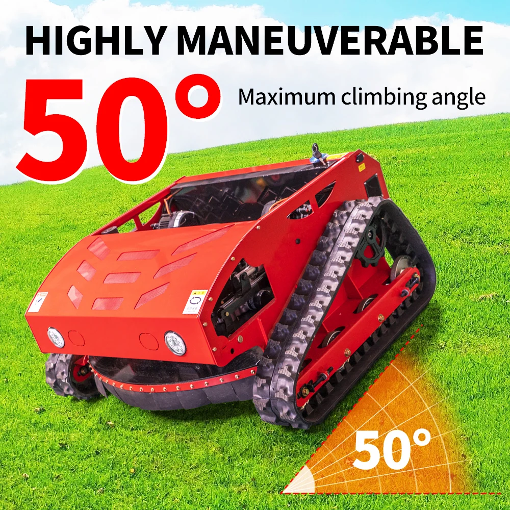 Crawler Lawn Mower Self Propelled Remote Control Garden Grass Cutting Machine Automated Lawn Mower