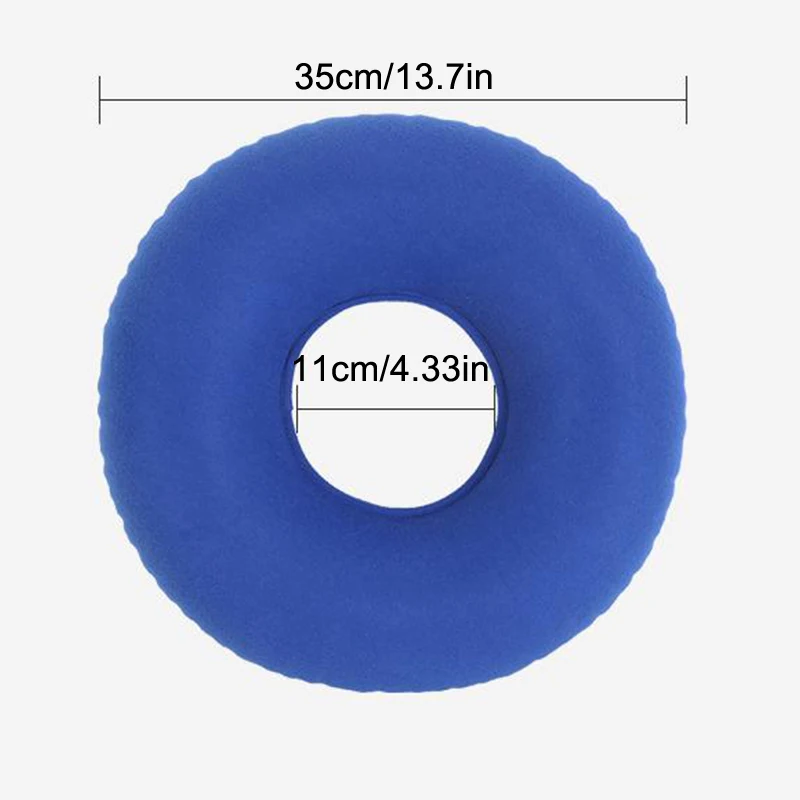 

Подушка-кольцо для сиденья 35 см с поддержкой бедер, медицинская, для облегчения боли при геморрое и в копчике, от пролежней, с насосом