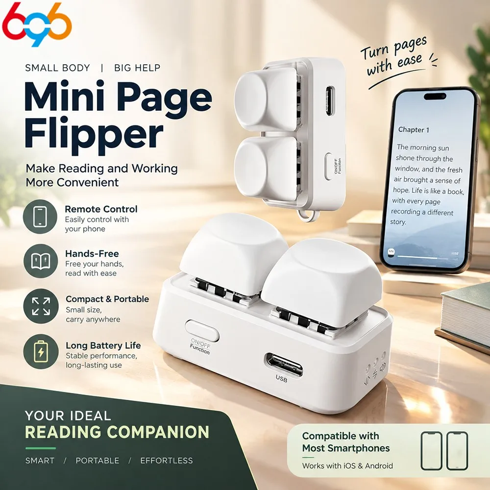 New Mini Dual Button For Mobile Phones And Tablets BT Remote Controller E-book Page Turner & Short Video Scrolling Tool