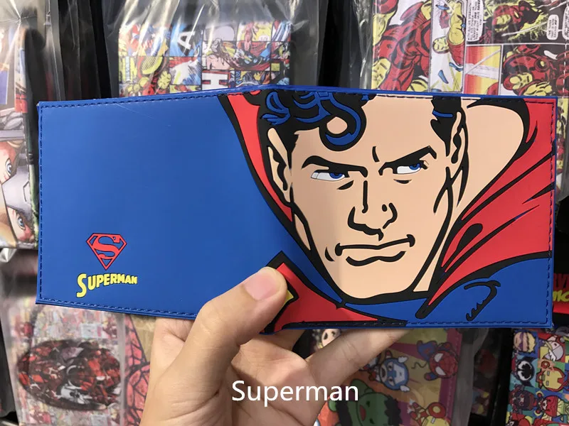 Superhero Spiderman Wallet Men PU Leather Purse Anime Cartoon Cosplay Wallets with Zipper Coin Pocket