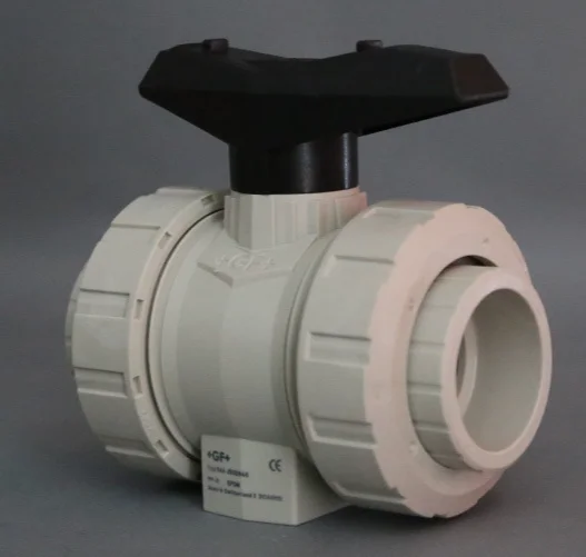 +GF+ PP-H/EPDM 546 Ball Valve | D25 Socket Weld W/Fixed Nuts | Corrosion-Resistant Industrial Valve for Chemical/Water Systems