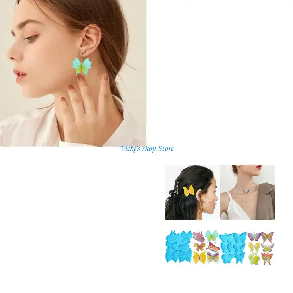 

Versatile Resin Casting Mold Necklace Pendant Mould Butterfly Shaped Epoxy Molds