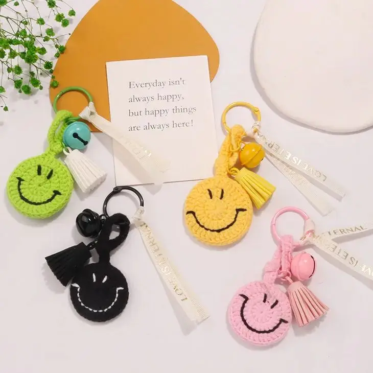 keychain emoticon Smile Face Keychain Emoticon Key Rings Pendants for Men Women Key Holder Handbag Charms Pendants DIY Jewelry