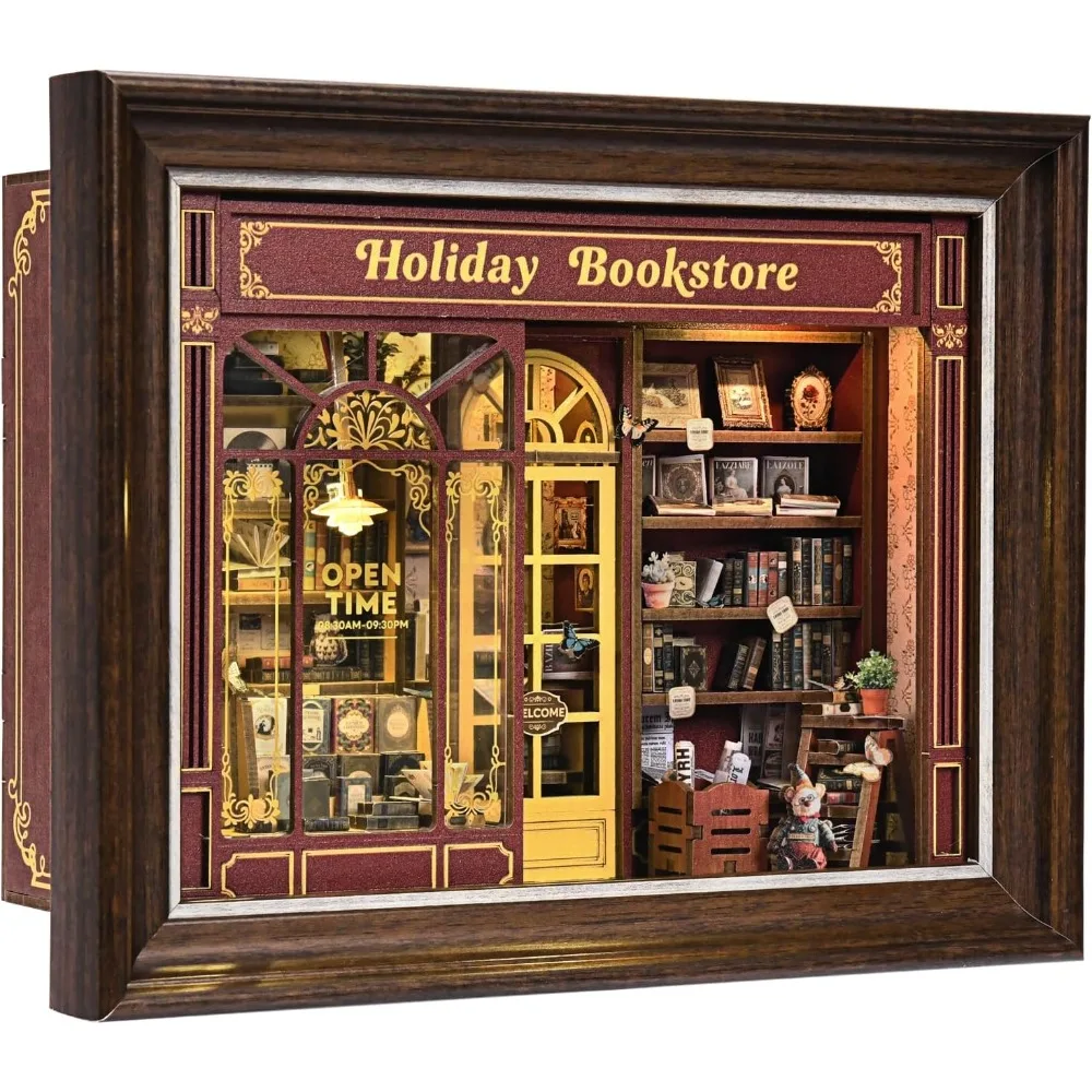 

Миниатюрный кукольный домик для начинающих, 3D-головоломка «сделай сам», со светодиодной подсветкой и пылезащитным чехлом