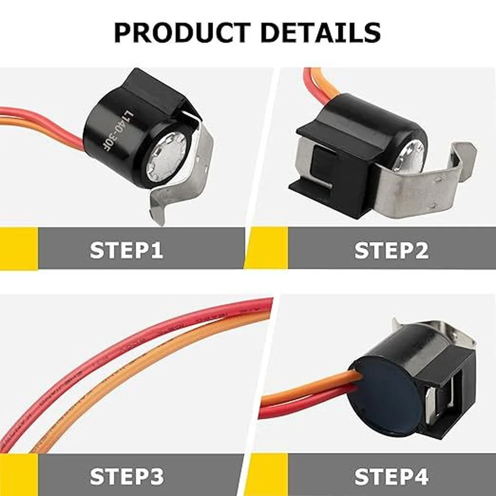 Defrost Thermostat for GE Refrigerators WR50X10108 AP5712605 Direct Replacement Compatible with Various Models
