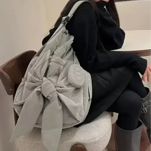 여성용 나일론 대용량 배낭 활 드로스트링 숄더백, 올매치 핸드백, 캐주얼 패션 