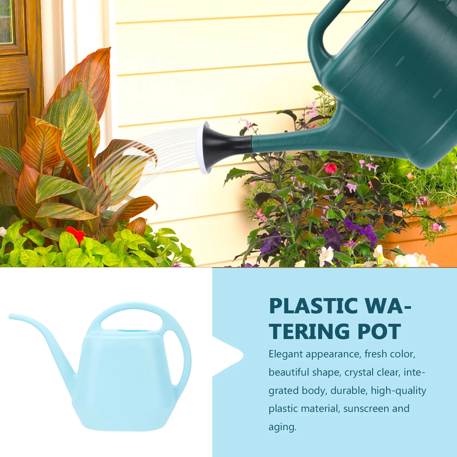 

Long Mouth Watering Can 2L Large Capacity Durable PP Garden Tool for Indoor Bonsai Balcony Outdoor Sprinkler Kettle Gardening