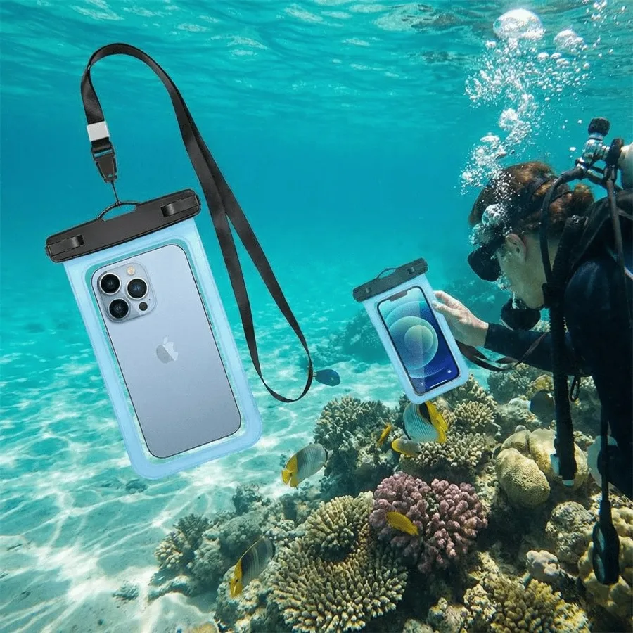 2PCS Waterproof Phone Pouch, Sealed Protective Bag to Keep Phone Safe & Dry for Beach & Swimming