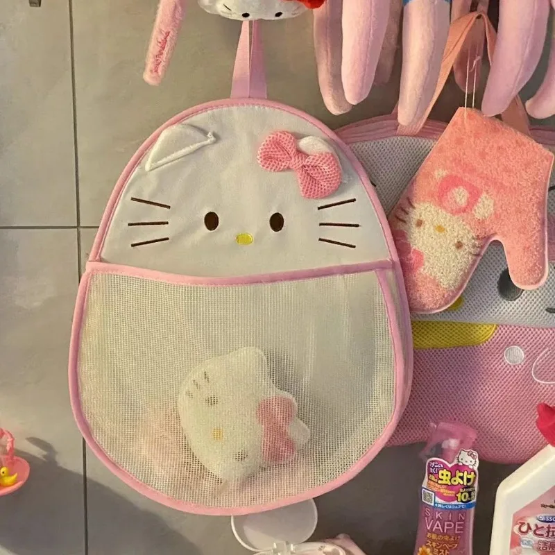 Hallo Kitty kreative Cartoon niedlichen Druck Kawaii Netz Tasche nach Hause Badezimmer schmutzige Kleidung Korb Student Schlafsaal Kleinigkeiten Aufbewahrung tasche