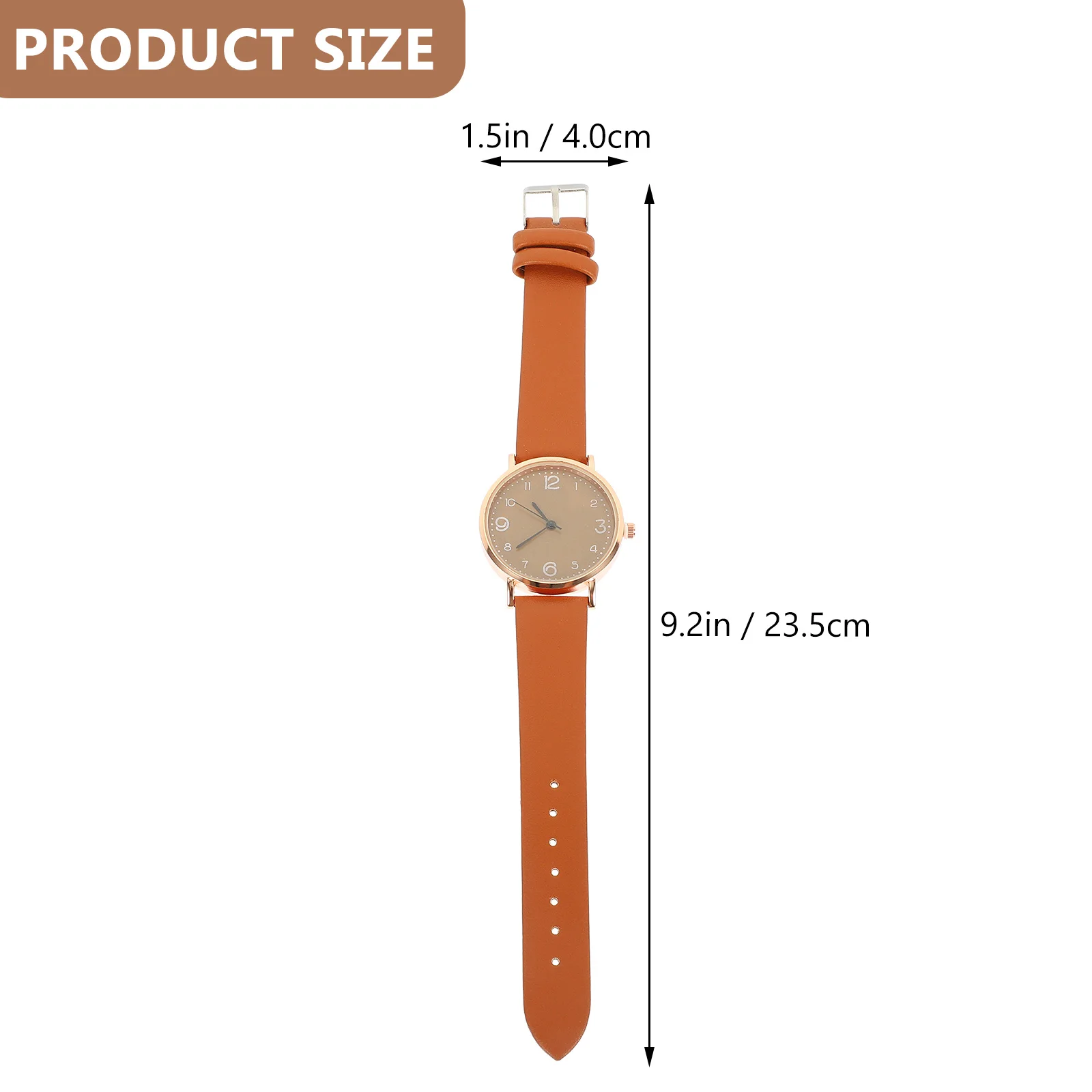 

Quartz Ladies Watch Wrist Female Watches for Women Casual School Strap Brown Decorative Versatile