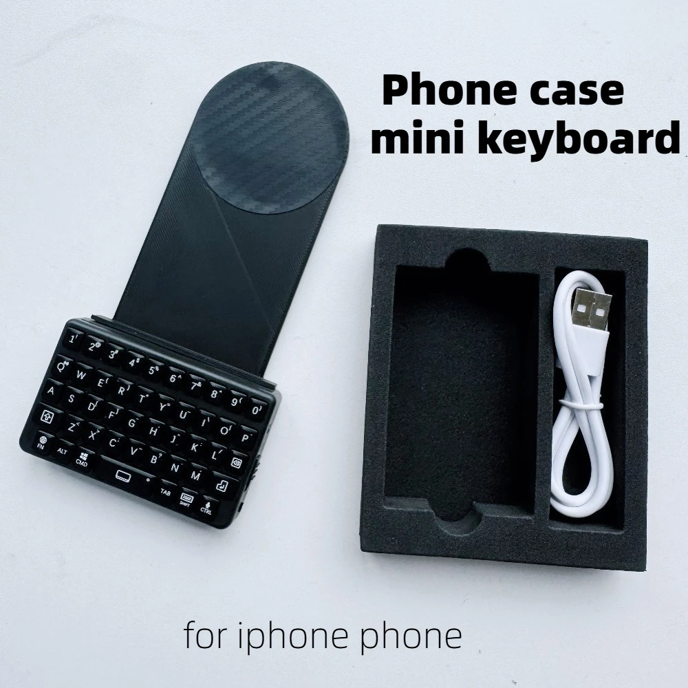 EXknight Bluetooth Mini Keyboard Magnetic Case for IPhone 12-17 Versions Windows/Android Compact Phone BlackberryKeypadAccessory