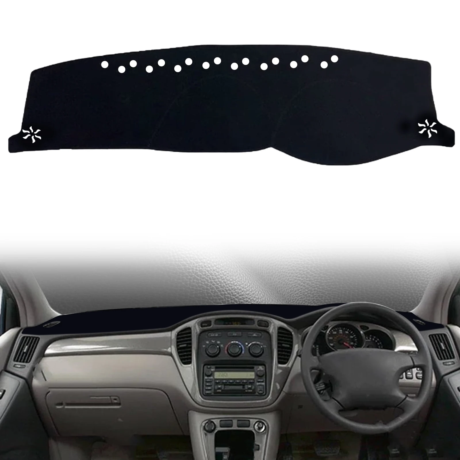 

for Toyota Highlander Kluger 2001-2007 XU20 Car Dashmat Dashboard Cover Pad DashMat Sunshade Protective Carpet Accessories