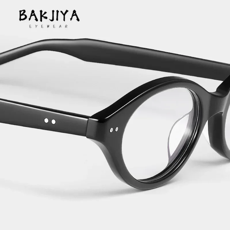 

BAKJIYA Korean Eyeglasses Frame Acetate Oval Round Eye Glasses Anti Blue Light Glasses Women Fashion Korean Brand Eyewear TD2403