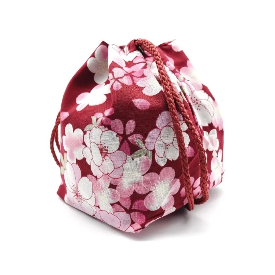 

Kimono Handbag Japanese Style Small Bag Handheld Sakura Bag Coin Purse Gift bag handbag