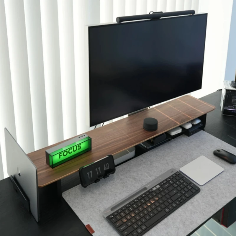 Wooden Monitor Bracket Modular Desktop Monitors Storage Riser Stand Office Table Monitor Organizer Holder Computer Screen Base