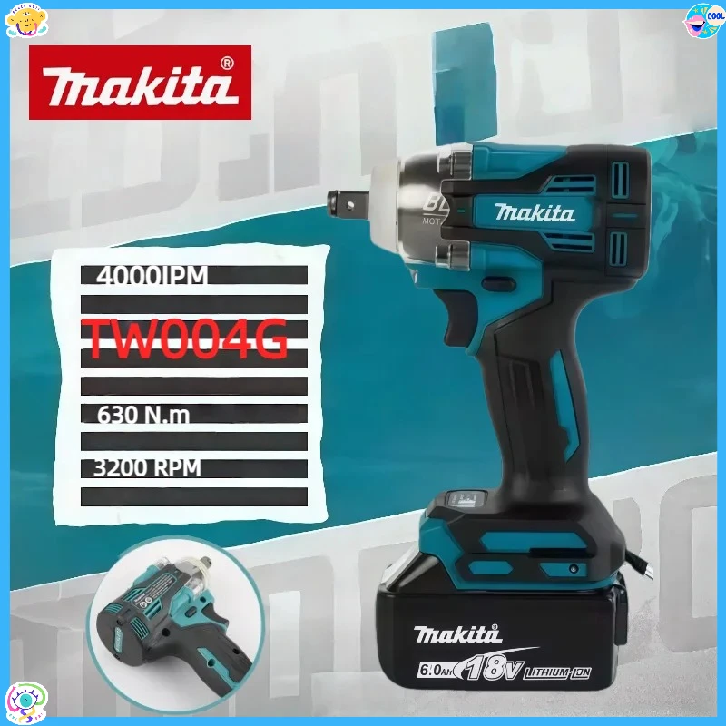 

Аккумуляторный шуруповерт Makita TW004G для инструментов с питанием от 18-вольтовой батареи, 630 Нм, бесщеточный, перезаряжаемый, с функцией дрели
