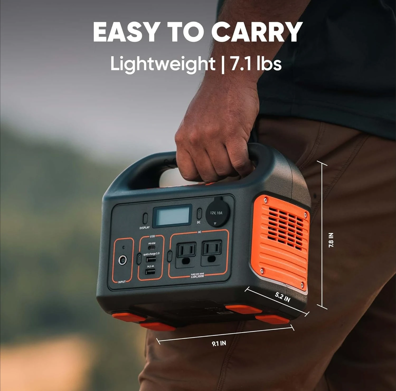 Portable Power Station Explorer 300, 293Wh Backup Lithium Battery, Solar Generator for Outdoors Camping Travel Hunting Blackout