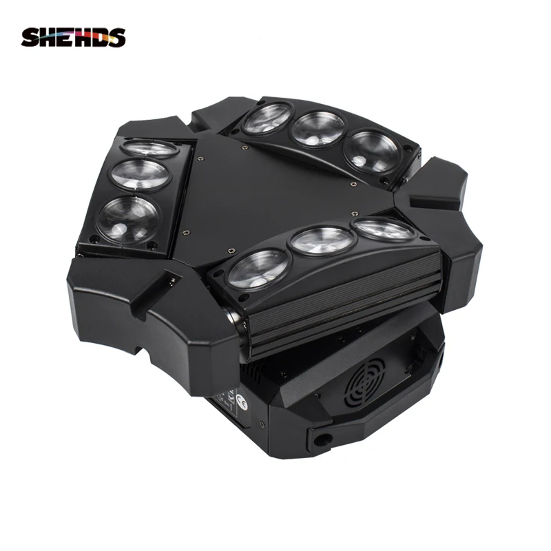 Imagem -02 - Shehds Mini 9x10w Aranha Movendo a Cabeça Iluminação Rgbw Efeito Feixe Luzes Led dj Discoteca Palco Casamento Boate Console Dmx