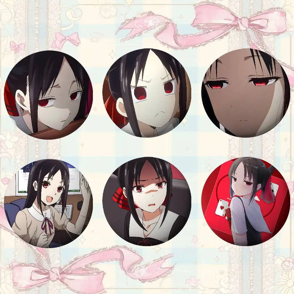 

Милые броши Кагуя Синомия: стильные значки-украшения, изысканные круглые значки, аксессуары для сумок, ювелирные подарки