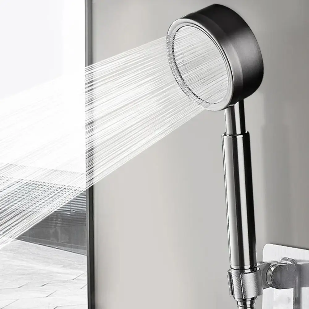 

304 Stainless Steel Booster Shower Head Kit Built-in Filter Water Saving Handheld Shower Head with Hook and Hose