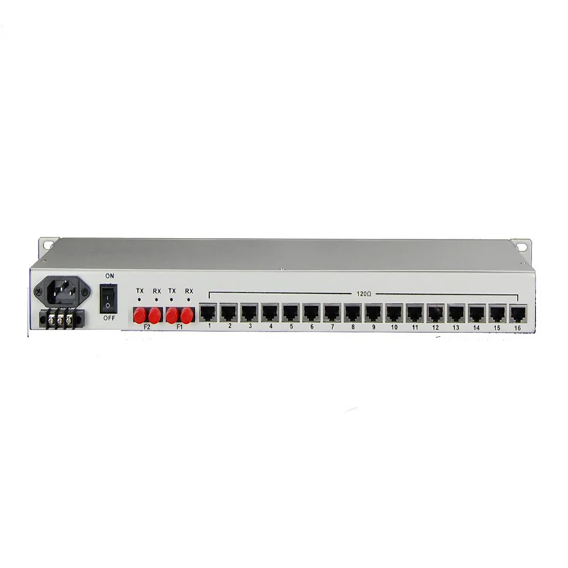 16E1 PDH Mux FX 3GE Data to Fiber Converter 16 E1 over Fiber Optical Multiplexer With 1+1 Backup Fiber Cable