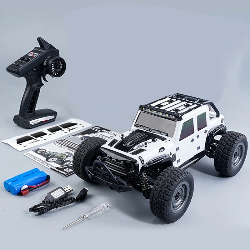 16103 Fast Rc Cars 1/16 Off Road 4WD With LED Headlights,2.4G Waterproof Remote Control Truck