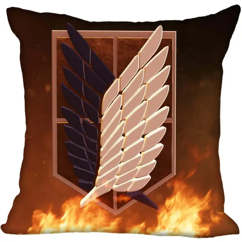 Cotton Pillow Case Modern Home Decorative Attack on Titan Pillowcase for Living Room Bed Pillow Cover Curshion Covers 18x18 Inch