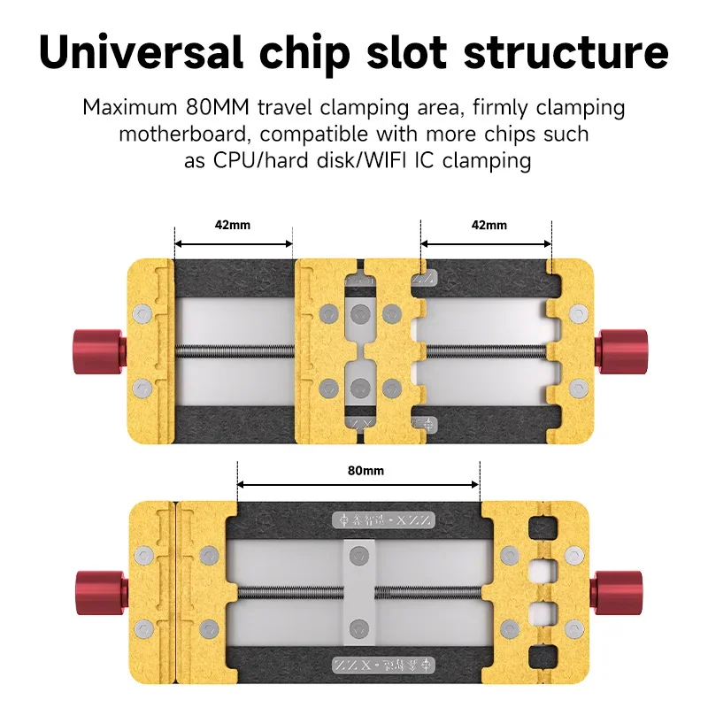 XZZ XINZHIZAO High Temperature Resistance Repair Fixture for Mobile Phone Tablet Mainboard CPU IC Chip Glue Removal Clamp Tool