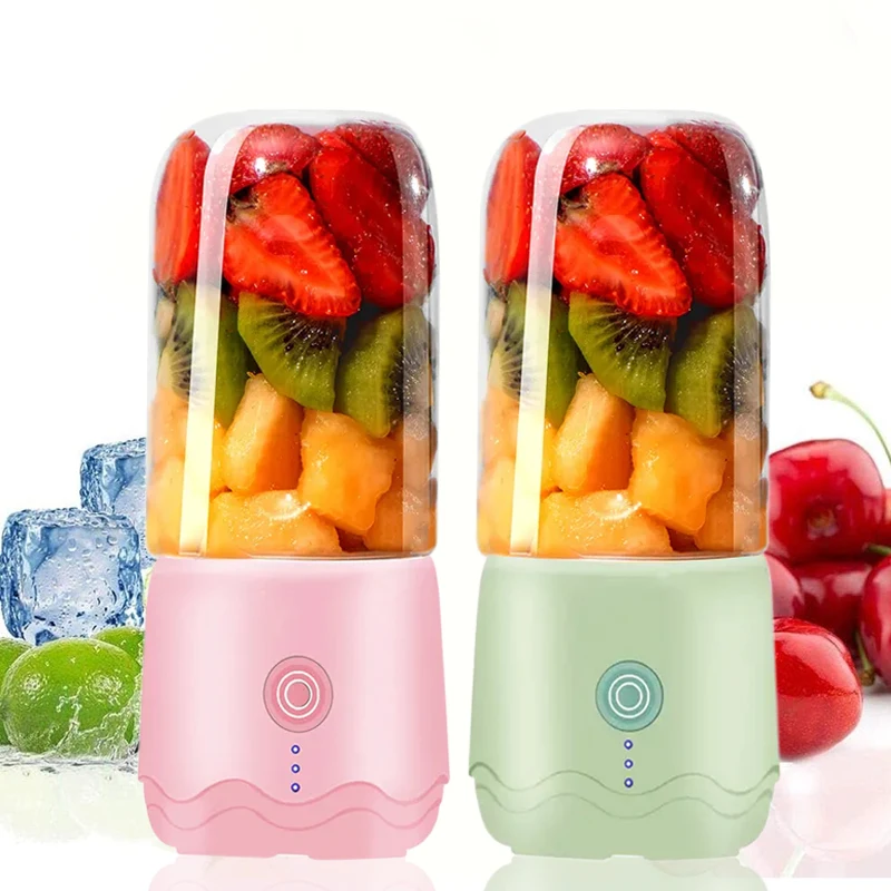 In stock Portable Blender Household Fruit Mixer 6 Blades in 3D 300ml USB Juicer Cup Portable Blender