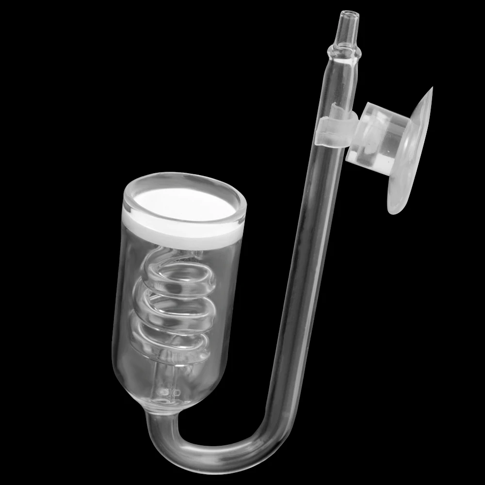 Reactor de burbujas de tanque de vidrio, difusor de CO2 para acuario, bricolaje, para plantas de pecera, musgo, atomizador de CO2, regulador de solenoide
