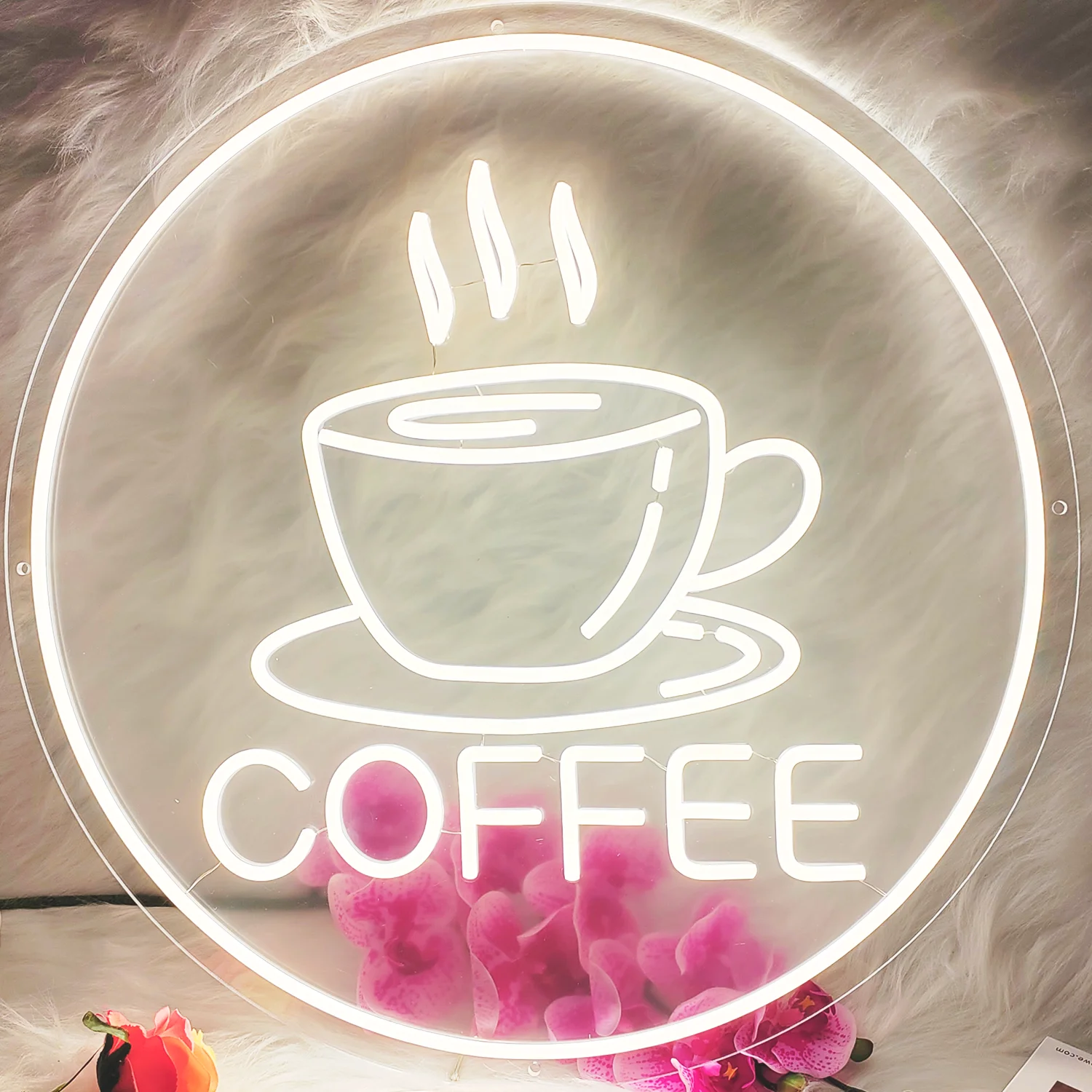 

Neon light emitting customized customized LED billboards bar decoration wall coffee shape