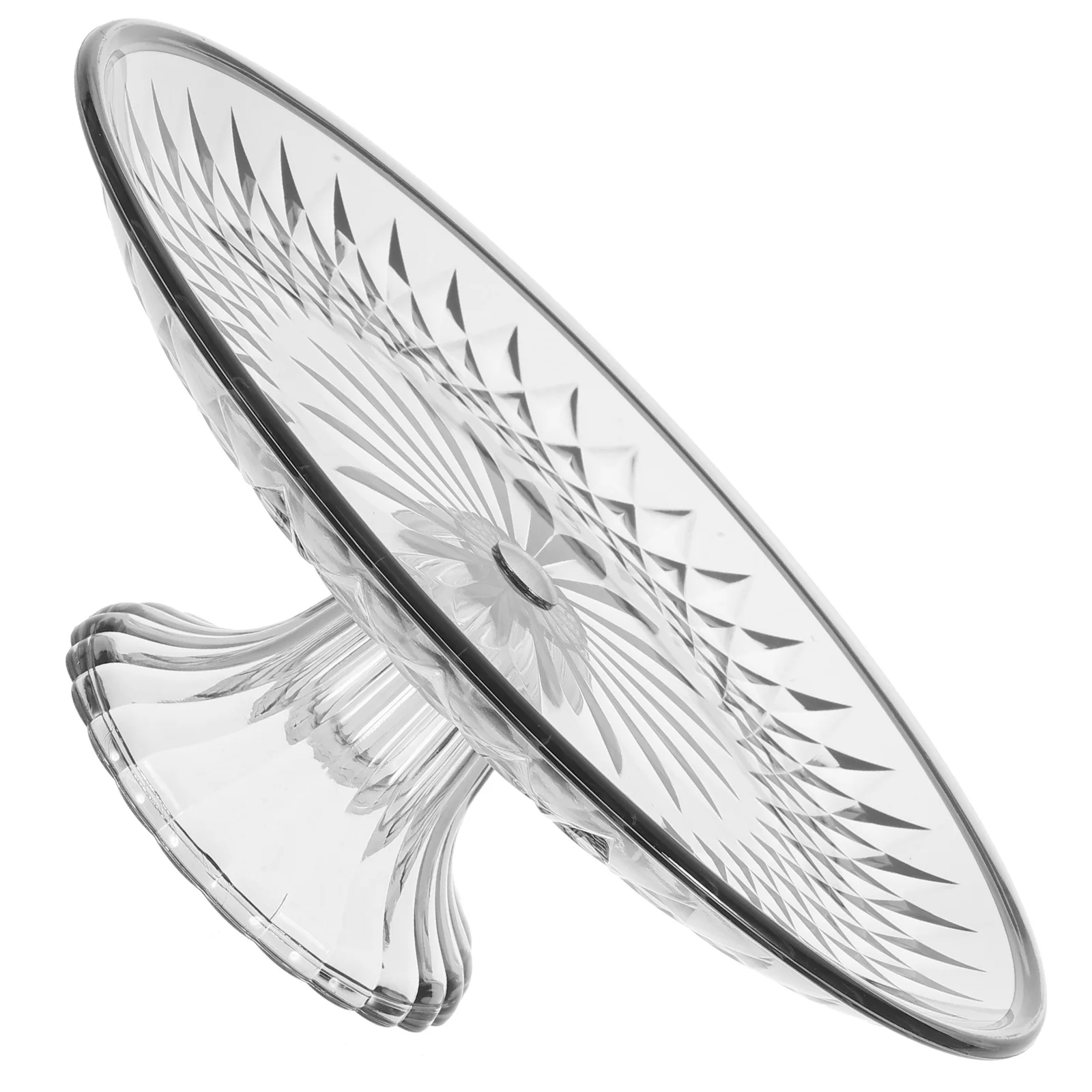 

Acrylic Fruit Bowl 25cm Gray Dessert Platter Tray Serving Fruits Vegetables Candy Holder Display Stand Kitchen Barware