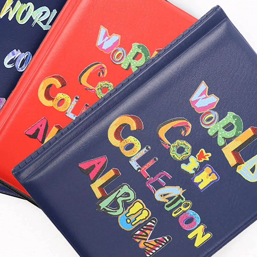 120 Coins Storage Book Commemorative Coin Collection Album Holders Collection Volume Folder Hold Multi-Color Empty Coin Books