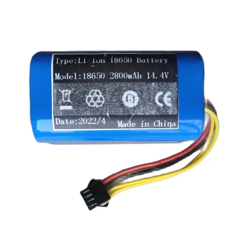 

New T-4SIP-C T-4S1P-C20 4INR19/66 Battery For Robot Vacuum Cleaner Sweeper Li-ion 18650 Rechargeable 14.4V 14.8V 2800mAh